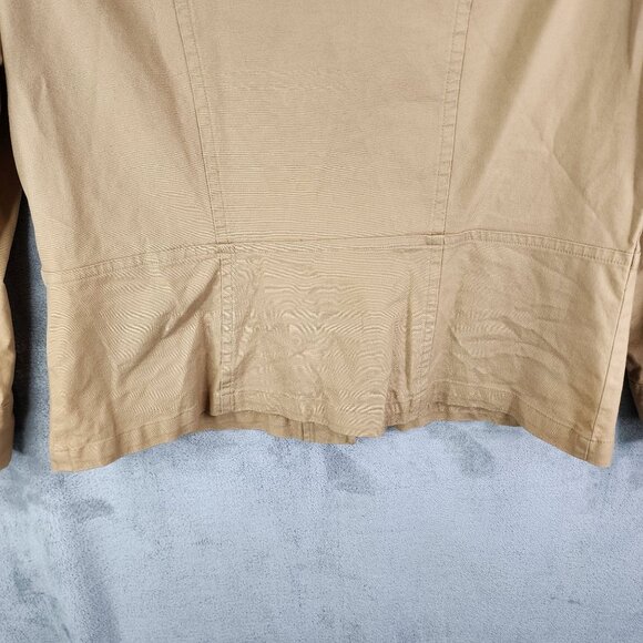 Womens Brown A.N.A Utility Jacket Button Down Long Sleeve Front Pockets Size XL - Picture 8 of 13